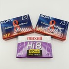 Sony Maxell Video 8 Mp 120 8mm Video Cassette Tapes 2 Pack Hi-8 Brand New 