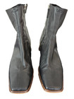 Topshop Soft Black Leather Square Toe Boots Size Eu 42 - Us 11 - 11 5