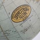Vintage Rand Mcnally Twelve Inch Terrestrial Globe W iron Tri-base Full Bezel