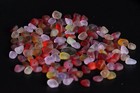 Center Drilled Sea Beach Glass 50 Pcs Lots Small Red Pink Yellow Jewelry Use