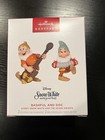 Hallmark Disney Snow White And The Seven Dwarfs Bashful And Doc Ornament   Set 2