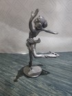 Pewter Figure Ice Skating Limited Edition  Signed  Bz Boobis 5 75  Tall Figurine