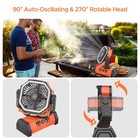 Up To 96hours Battery Portable Camping Fan With 20000mah Rechargeable Power Bank