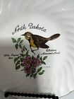 Vintage Souvenir North Dakota Plate Meadowlark Prairie Rose 6 