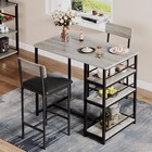 3 Piece Modern Kitchen Table Set  Dining Room Table Set For 2 With Upholstered