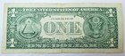 2013 One Dollar Note Over Inked Serial Number   9 