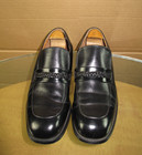Men s Vintage 80 s Loafers Black Leather Shoes Made In The Usa Size 10 D