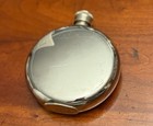 Silver Round Flask Ripple Design 5oz Stainless Steel Screw Top