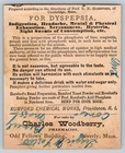1880s Victorian Trade Card Quack Medicine For Dyspepsia  Pharmacist  3 X 4 In