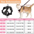 Cat Harness Leash Set Reflective Escape Proof Adjustable Breathable Pet Vest