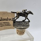 Blanton   s Bourbon Whiskey Cork Bottle Stopper W  Race Horse   Jockey Letter    a   