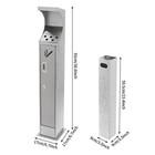 Standing Cigarette Butt Disposal Lockable Rainproof Ashtray With Inner Bucket