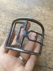 Antique 18th C Rev War Era Shoe Buckle Hand Forged Brass And Wrought Iron