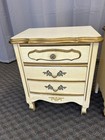 French Provincial Nightstand Pair Vintage Wood Side Table Sears Bonnet Dixie 70s
