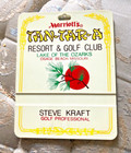 Vintage Marriott s Tan Tar A Resort   Golf Club Golf Bag Tag 3 5 X 4 5 Missouri