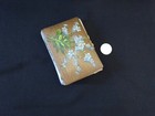 Vintage Needle Case Painted Blue Flowers Holder Sewing French Sewing  
