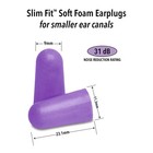 Slim Fit Soft Foam Earplugs  50 Pair - Small Ear Plugs For Sleeping  Snoring    