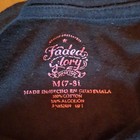 Faded Glory Girls Black Solid Crew Neck Short Sleeve Cotton Knit T-shirt M