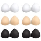  Bra Pads Inserts 6 Pairs  Bra Cups Inserts  Removable Breast Enhancers Black