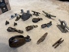 Vintage Boat Hardware Sailboat Runabout Brass Boat Hdwr  17 Pulleys Cleats Etc 