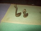 Solid Brass Pair Male   Femail Swan Figurines