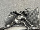 Vintage Tennis Belt Buckle 70s 80s Bjorn Borg Mcenroe Usa Made Western Bergamot