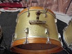 Ludwig Vintage Transition Badge Drum Set 22  Drum  12   13  Toms  Silver Sparkle