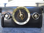 Vtg Bakelite 1950s Crosley Dashboard Tube Radio Model 10-136e Black   Gold