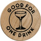 Tonopah  Nevada Nv The Clubhouse Good For One Drink Wooden Nickel Token