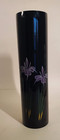 Japanese Wajima Lacquerware Ikebana Flower Vase Purple Iris 8 75 Inch
