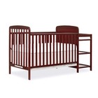 Cherry Finish 3-in-1 Full-size Anna Baby Crib   Changing Table Combo