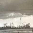Original 1938 Tornado Photograph Signed Grover Brinkman Okawville Illinois Storm