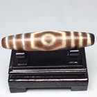 Tibetan   Sardonyx Banded Oily Old Agate Dzi Beads 3 Eye Prayer Amulet Bracelet