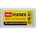 200 Feather New Hi-stainless Platinum Coated Double Edge Safety Razor Blades Jpn