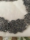 Gunmetal Floral  Heart Chain Belt Adjustable Boho Vintage Style 40   