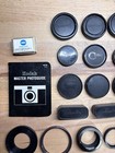 Vntg Camera Parts Lot Of Lens-caps  Adapter Rings   Misc  Mamiya  Minolta  Zeiss