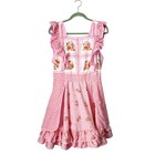 Strawberry Shortcake Vintage Handmade Apron Cottagecore Kawaii Dress Pink