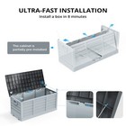 Foldable 75 Gallon Outdoor Storage Box Deck Patio Waterproof Organizer Garden