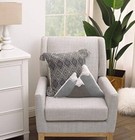 Nojo Little Love Mountain Shaped Decorative Pillow Sherpa Gray White Nwt 18   x11   