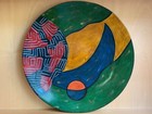 Wood Bowl Plate Handcrafted In Vietnam original Vintage rare New Old Stock