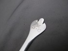 English Crichton Bros Sterling Trefid Pattern Teaspoon-mono M jc  London 1921-22
