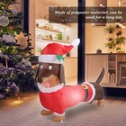 Inflatable Weiner Dog 1 5m Illuminated Blow Up Dachshund Dog For Christmas Decor