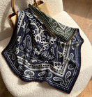  70  Cashmere 30  Silk Cashew Print Bandana 65x65cm Scarf Shawl Double Face Wrap