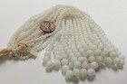 10 Vintage Japanese Graduated Milky White Glass Beaded 17  Strands 2403