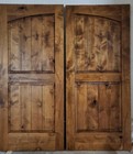Solid Alder Lumber Double You Choose Size Barn Door Farmhouse With Hardware