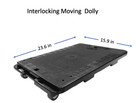 Interlocking Plastic Moving Dolly Movers Platform Utility Cart Heavy Duty 440lbs