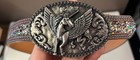 Shyanne Unicorn Glitter Show Belt Genuine Leather Girls Size 20 Cowgirl