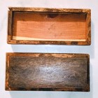 Antique Straight Razor Hone In Cherry Wood Box     Barber Sharpening Stone