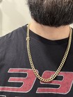 Gold Plated 925 Silver Cuban Link Chain 7mm 24   