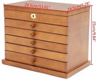 Collectors Cabinet Solid Wood Knives Coin Watches Display Case Glass Top  Gift